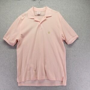 Brooks Brothers Polo Shirt Mens Small Performance Original Fit Pink Short Sleeve